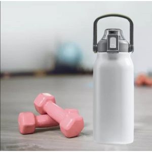 Letnerny-Bouteille D'eau Isotherme,Bouteille Infuseur En Acier Inoxydable,Bouteille De Sport De 946 Ml Avec Poign&eacute;e Portable,Bouteille De 900 Ml Avec Couvercle &Agrave; Paille, Cyclisme, Camping (Blanc) - Neuf