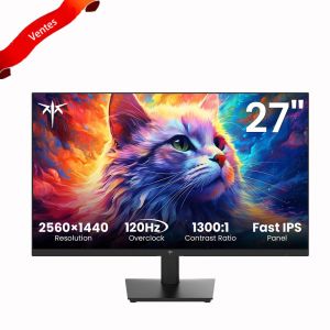 KTC H27T27 &Eacute;cran PC 27" - Dalle IPS 2K QHD (2560x1440), 120Hz (OC), 99% sRGB, Filtre Lumi&egrave;re Bleue, HDMI/DP, Inclinable, Montage VESA 100x100mm - Id&eacute;al pour Travail et Multim&eacute;dia（Version am&eacute;lior&eacute;e） - Neuf