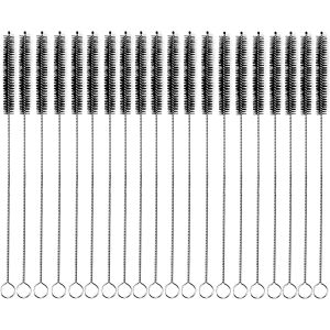 CMWS-® Version 2.0 Lot de 4 brosses de nettoyage pour machine à café automatique (entre autres pour DeLonghi) - Petite et étroite - Brosse à paille pour réfrigérateur - Brosse à bouteille (20) - Neuf