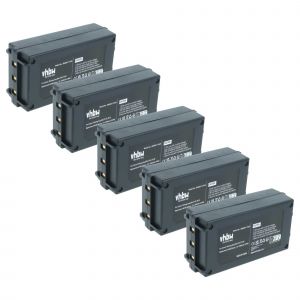 vhbw 5x Batterie compatible avec Cattron-Theimeg TH-EC 40, TH-EC 30 op&eacute;rateur t&eacute;l&eacute;commande industrielle (2000mAh, 12V, NiMH) - Neuf