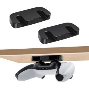 Eryi-2pcs Support De Manette Sous Le Bureau Pour Ps5, Horizontal Support De Table Pour Ps4, Game Manette Under Desk Mount Holder Pour Ps4/Ps5 Manette Accessoires, Support De Bureau Pour Ps5 - Neuf