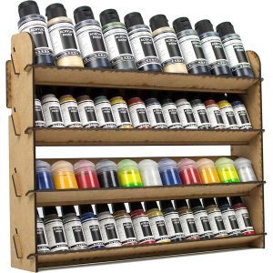 Paint Station Support Peinture Maquette. Support de Rangement en Bois pinceaux Warhammer Porte Pot Peinture Citadel Vallejo Acrylique hobbyzone Tamiya (Universal) - Neuf
