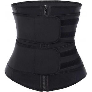 Ceinture Amincissante Double En N&eacute;opr&egrave;ne Avec Fermeture &Eacute;clair Pour Femme - Neuf