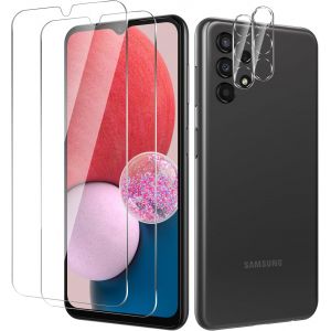 JGD-2+ 2Pack pour Samsung Galaxy A13 de Protection Verre Tremp&eacute; + Protecteur D'objectif D'appareil Photo, Duret&eacute; 9H Vitre, Compatible Avec Les Coques et R&eacute;sistant Aux Rayures - Neuf
