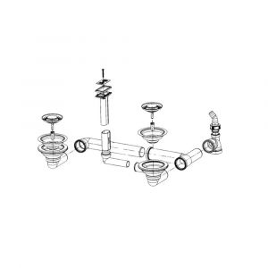 Blanco - Vidage &eacute;vier gain de place noir, deux cuves manuelles fragranit avec vide sauce 112.0081.745 - Neuf