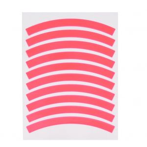 Autocollant Reflechissant D'avertissement De Securite Pour Roue Arriere De Velo Pour Enfant, Autocollant Decoratif Rose - Neuf