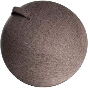 Housse De Protection &Eacute;l&eacute;gante Et Antid&eacute;rapante Pour Ballon De Yoga &iquest; 65 Cm En Coton Et Lin Pour Le Fitness Et Le Bureau, Respirante Et Ajust&eacute;e, Bleu Et Marron - Neuf