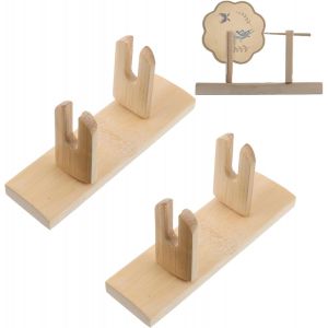 KALANKA-2 Pièces Support Décoratif De Ventilateur À Main, Porte-Éventail De Style Présentoir, Supports De Ventilateur À Main En Bois, En Bois, pour La Maison, La Galerie, Le Bureau Et Les Bibliothèqu - Neuf