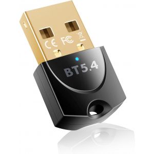 Bluetooth 5.4 Dongle, Usb Bluetooth Adapter, Pc Bluetooth Stick, Bluetooth Dongle For Pc, Bluetooth Stick, For Headphones, Mouse, Controller, Keyboard, Smartphone, Tablet, With Windows - Neuf