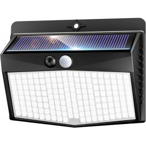 Hdkha-Lampe Exterieur Solaire Detecteur De Mouvement, 168 Led 3 Modes Lampe Solaire Extérieur, Ip65 Etanche Led Solaire Extérieur Pour Jardin, Garage, Patio - Neuf