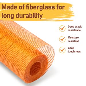 200m&sup2; Armature fibre de verre treillis, r&eacute;sistant en fibre de verre, toile de renfort 4x4mm 160g/&iquest; Orange - Neuf