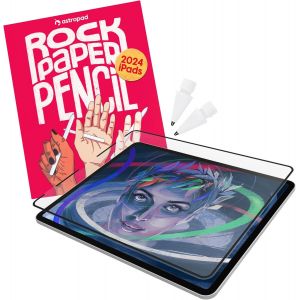 Rock Paper Pencil 2 &iquest; Protecteur D'&eacute;cran En Papier Pour Ipad Pro 13"" (M4, 2024) Et Ipad Air 13"" (M2, 2024) + Embouts De Rechange Pour Stylet Apple &iquest; Compatible Avec Apple Pencil 1&egrave;re/2&egrave;me G&eacute;n&eacute;ration - Neuf