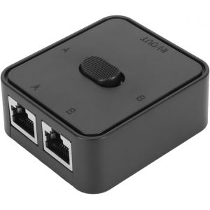 lbgwp60-Commutateur Réseau Gigabit 2 Ports, Vitesse De Transmission Rapide, Adaptateur Réseau Étendu, Sûr Et Stable, Compact Et Exquis, Sélecteur De Répartiteur Rj45 Pour Cat 6 - Neuf