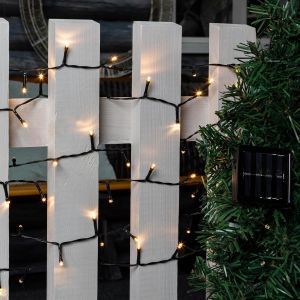 Jgd-Guirlande Lumineuse Solaire Led Pour Ext&eacute;rieur, 100 Led Blanc Chaud, &Eacute;tanche, &Eacute;clairage D&eacute;coratif Pour Jardin, Terrasse, Balcon, F&ecirc;te, No&euml;l (Guirlande Lumineuse, 100 Led De 5 M) - Neuf
