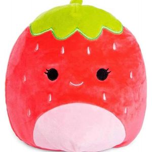 Peluches 28 Cm - Peluche Ultra Douce En Forme De Fruit Doré, Oreiller En Peluche Doux Et Câlin (Fraise) - Neuf