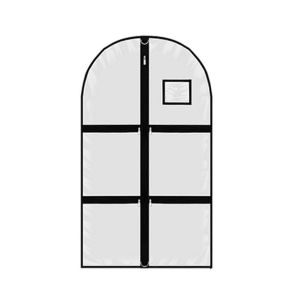 Costume de danse pour enfants Sac à vêtements Rangement suspendu en PVC transparent avec 5 poches à fermeture éclair pour placard de voyage Org - Neuf