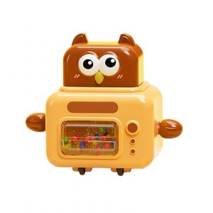 Children's Small Pull-Back Car Toy Lightweight Portable Puzzle Toy Gift for Children's Day-Brun - Neuf