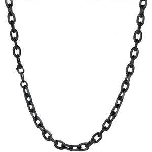 Kal-Chaîne Acier Inoxydable Homme Femme Garçon Collier Chaines Maille Rolo 3 Mm/5 Mm/7 Mm/9 Mm/12 Mm,Taille 45 Cm-75 Cm,Argenté/Or/Noir,Bijoux Cadeaux Pour Unisex (Boîte Cadeau) - Neuf