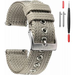 Bracelet De Montre En Nylon Tiss&eacute;, Les Hommes Regardent Les Bandes De Montre Classique, 18mm 20mm 22mm 24mm Emballage De Montre De Remplacement Rapide Robuste Pour Les Femmes - Neuf