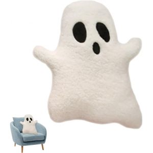 Trahoo-Oreiller Fant&ocirc;me, Coussin Fant&ocirc;me D&eacute;coratif Pour Canap&eacute; Lit Canap&eacute; Home Decor, Coussin Fant&ocirc;me Halloween, Cadeau D'anniversaire Halloween Party Favor Sofa Bedroom Kids Room Decorations (A) - Neuf