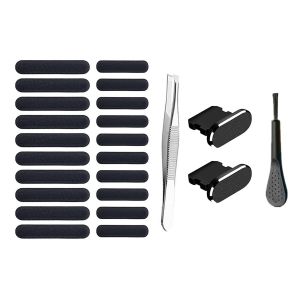 Kit De Protection Anti-Poussi&egrave;re Pour Haut-Parleur D'iphone Avec Bouchons Anti-Poussi&egrave;re Et Grille Pour Diff&eacute;rents Mod&egrave;les D'iphone - Neuf
