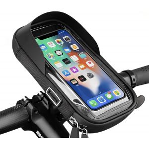 Waterproof Bicycle Phone Holder,Bicycle Bag,Handlebar Frame,Mtb Handlebar Accessory,360&deg; Rotatable Bike Mount For Smartphones Up To 6.4 Inches,With Improved Sun Visor,Gift For Men And - Neuf