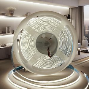 KALANKA-Ruban LED COB 12V, 10M bande LED COB Blanc Froid 6000K Découpable Flexible 320LED/M, CRI>90, pour Chambre, Décoration de la Maison (Sans Alimentation) - Neuf
