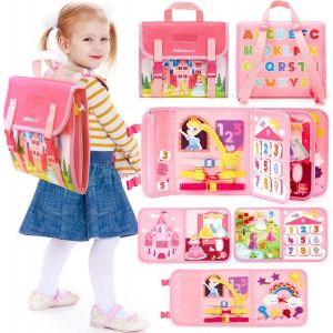 ChenQuanSarl-Busy Board H&eacute;riti&egrave;re Jouet Montessori Pour Enfant 3 Ans, Tableau D'Activit&eacute;s Pour Filles De 3 &Agrave; 6 Ans, Jouet Montessori Sensoriel Cadeau Pour Enfant Gar&ccedil;on Fille 3 4 5 6 Ans - Neuf