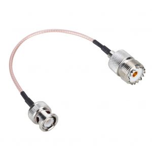 1 adaptateur BNC male vers UHF femelle, connecteur convertisseur pour antenne radio RF 15 cm - Neuf