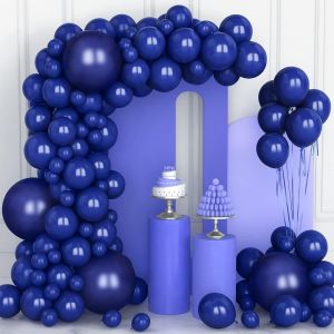 106 Pcs Ballons Bleu Marine Ballons En Latex 5 10 12 18 Pouces Kit De Guirlande Ballon Bleu Marine Avec Ruban Pour Femmes Gar&ccedil;ons Filles F&ecirc;te D'Anniversaire Mariage Remise De Dipl&ocirc;mes D&eacute;corations - Neuf