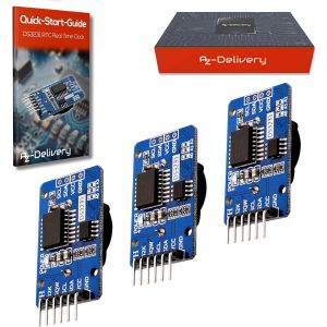 3X Real Time Clock RTC I2C Compatible avec DS3231, Horloge en Temps R&eacute;el avec Batterie RTC DS3231 I2C, Module d'Horloge Haute Pr&eacute;cision Compatible avec Arduino et Raspberry Pi - Neuf
