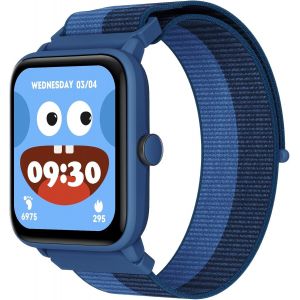 Montre Connect&eacute;e Enfant, Montre Digitale Tactile Fille Gar&ccedil;on Avec Podom&egrave;tre, Cardiofrequencem&egrave;tre, &Eacute;tanche 5 Atm, Moniteur De Sommeil, R&eacute;veil, Jeux De Puzzle Pour &Acirc;g&eacute;s 3-14, Nylon[Z259] - Neuf