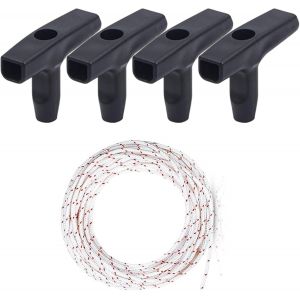 SUBZONAL-Lanceur Poign&eacute;e avec Corde,Corde de D&eacute;marrage &agrave; Rappel,Corde de D&eacute;part et Poign&eacute;e,Poign&eacute;e de D&eacute;marrage &agrave; Rappel,Corde Traction D&eacute;marrage,Corde de D&eacute;marreur &agrave; Rappel 10 M&egrave;tres 3,0 mm,6pcs - Neuf