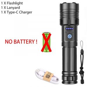 Super Xhp120 Lampe De Poche Led Puissante Xhp90 Lampe Torche Haute Puissance Lampe De Poche Tactique Rechargeable 18650 Usb Lampe De Camping.X73 Xhp120 No Batery. - Neuf