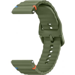 Kal-Bracelet De Montre 22 Mm 20 Mm, En Silicone Pour Homme Et Femme, Respirant, Étanche, En Forme De Vague, Bracelet De Rechange Avec Fermeture Rapide - Neuf