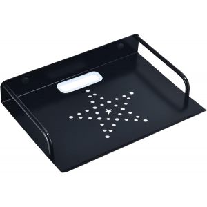 TRAHOO-Étagère Murale pour Routeur, Support Mural pour Petit Projecteur, Flottantes Etagères en Métal pour Boîtiers Multimédias/TV Box/Haut-Parleurs/Modem (1 Niveaux, Petite) - Neuf