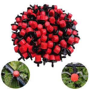 100 Pcs Goutteur Irrigation Réglable, Tête de gicleurs d'irrigation Irrigation Drippers Goutte À Goutte Arrosage Micro Gicleurs Emetteur Goutte Système pour Home Garden Patio - Neuf