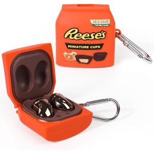Coque pour Galaxy Buds FE (2023) / Buds2 Pro (2022) / Buds 2(2021) / Buds Pro (2021) / Buds Live (2020) - Coque de protection en silicone avec mousqueton pour garçons et filles (Reese).[S518] - Neuf