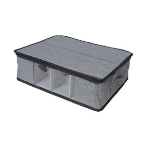Boîte de rangement pour tasse et tasse,coffre de rangement pour tasse en verre avec séparateurs - Neuf