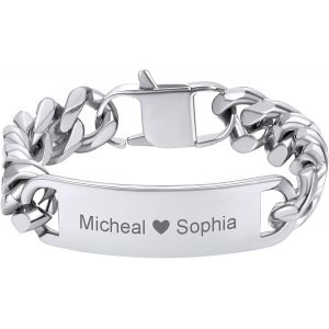 Kal-Bracelet Ouvert En Acier Inoxydable/Cuivre Bijoux De Main Bracelet Simple Pour Homme Femme Cadeau Pour Valentin Bracelet Manchette - Neuf