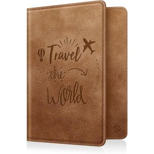 TRAHOO-Porte-Passeport Housse - Voyage Protecteur Portefeuille Pochette Etui de Protection pour Passeport, Carte d'embarquement, Carte d'identit, - Neuf