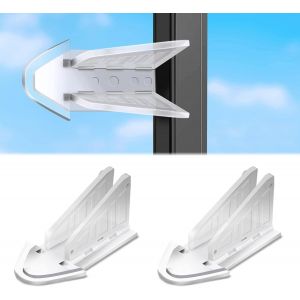 Kalanka-Bloque Porte Coulissante, 2 Pièces Bloc Porte Coulissante, Bloque Porte Bébé, Bloc Baie Vitrée Coulissante, Aucune Clé Requise, Pour Protection De La Sécurité À Domicile - Neuf