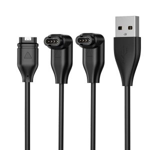 Letnerny-Lot De 3 Câbles De Charge Usb Vers Garmin - 1 M - Câble De Charge Usb-A Pour Garmin Watch Pour Fenix 8/7/7x/6, Vivoactive 6/5/4s, Venu 3/3s/2s/Sq, Instinct 3, Forerunner 165/965/955/945/265/ - Neuf