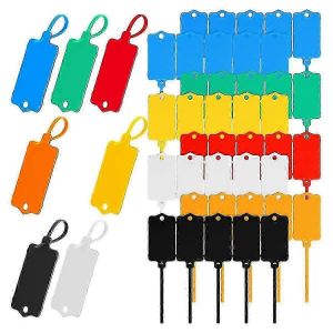 200PCS &Eacute;tiquettes en plastique,1.46x2.48Inch,&Eacute;tiquettes suspendues avec sangle d'&eacute;tanch&eacute;it&eacute;,&Eacute;tiquette d'&eacute;tiquettes d'attache de c&acirc;ble d'exp&eacute;dition - Neuf
