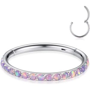 Kal-Piercings En Acier Chirurgical 316l Et Oxyde De Zirconium Pour Oreille Et Nez - Calibres 20, 18, 16, 14 - Anneaux Pour Homme Et Femme - Neuf