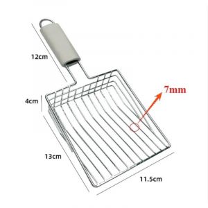 Outil De Nettoyage Pour Animaux De Compagnie,Cuill&egrave;re &Agrave; Liti&egrave;re En M&eacute;tal Et Alliage D'aluminium Pour Chat,Poign&eacute;e Durable En Acier Inoxydable,Pelle &Agrave; Merde Pour Animaux De Compa.1pc. - Neuf