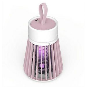 Lampe anti-moustiques, lampe anti-moustiques &eacute;lectrique USB, lampe anti-moustiques attrape-mouches avec lumi&egrave;re UV (rose) - Neuf