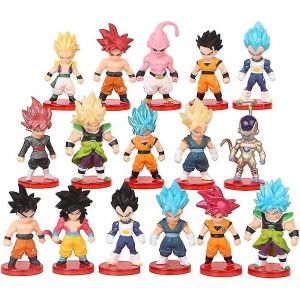 16pcs / Set Dragon Ball Figure Jouets Pvc Mod&egrave;le Poup&eacute;e Mini Figurines Set Cake Topper D&eacute;coration Party Fournitures Cadeaux - Neuf