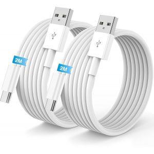 CarPlay Câble USB A vers USB C - 2M pour iPhone 16, 15 Pro Max et Plus - Compatible Samoa[:, Samsung], iPad Pro, Android - Charge Rapide [Certifié MFi] - Neuf