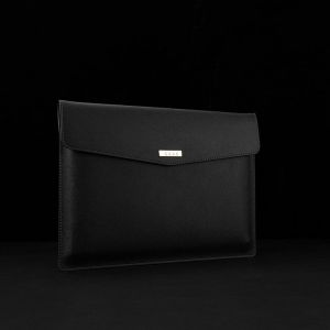 Porte-documents en cuir à grande capacité,sacoche pour documents,mallette d'affaires,fermeture magnétique,pochettes pour ordinateur portable imperméables,organisateur de bureau - Black - Neuf